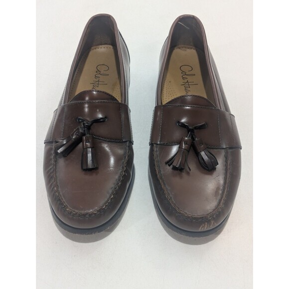 Cole Haan Brown Leather Tassel Loafers Men’s 9.5M Made in Italy main image 5